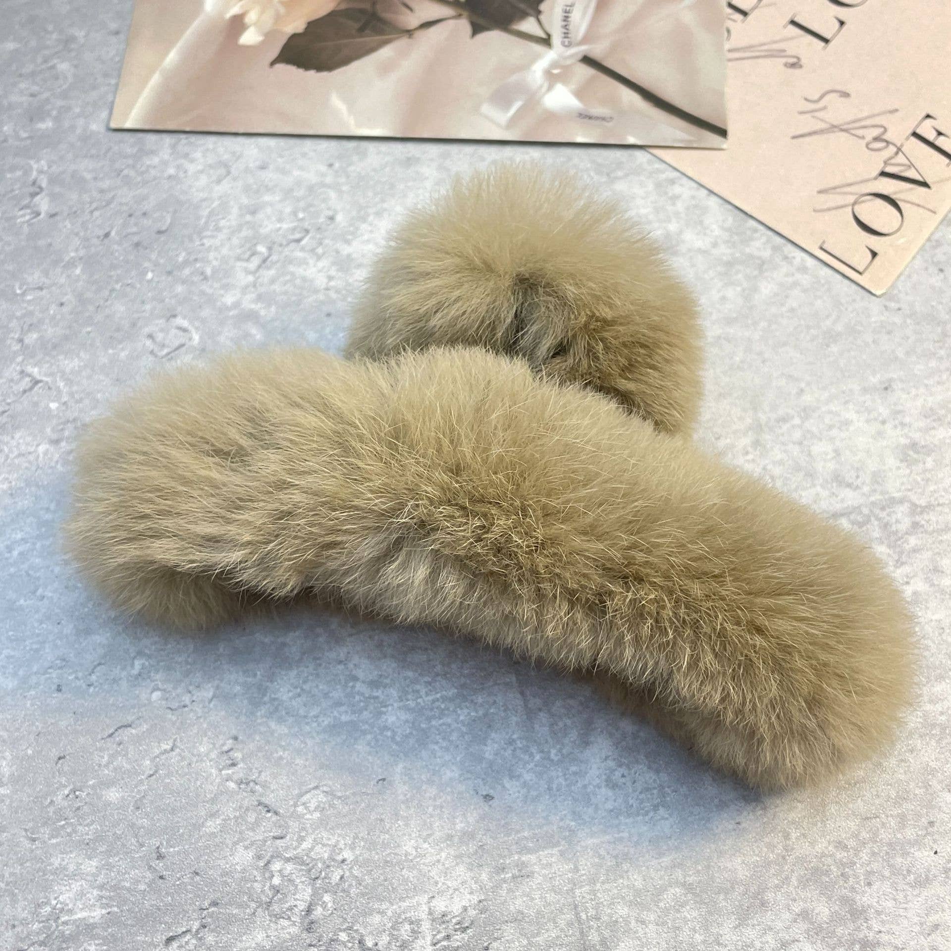 ACCITY - Wholesale Hair Clip - Women's - Rex Rabbit Fur Claws - Elegant Mixed Color Clips_CWASC159135