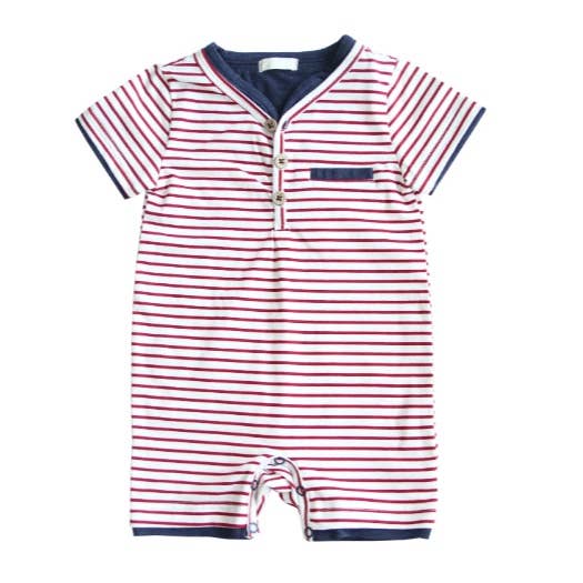 Macacão Stripe Henley por atacado de Fore Axel & Hudson