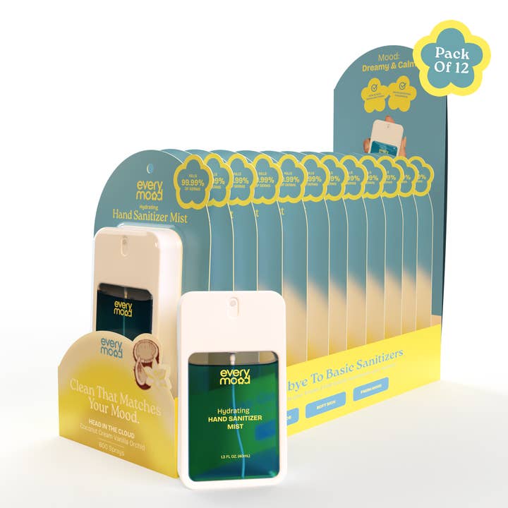 EveryMood | Brume Désinfectante pour les Mains | Tête dans les Nuages | 12pcs pour la vente par Everymood