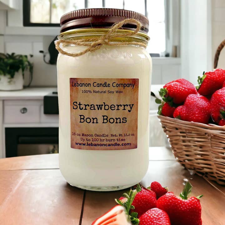 Lebanon Candle Company - Wholesale Jar/Filled Candle - Strawberry Bon Bons Candle3