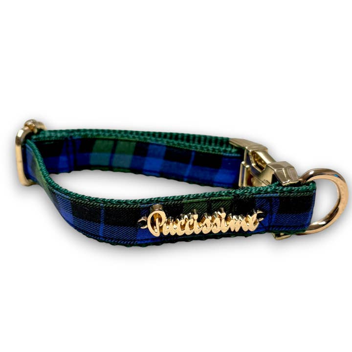 Madras collar for wholesale by Puccissimé Pet Couture