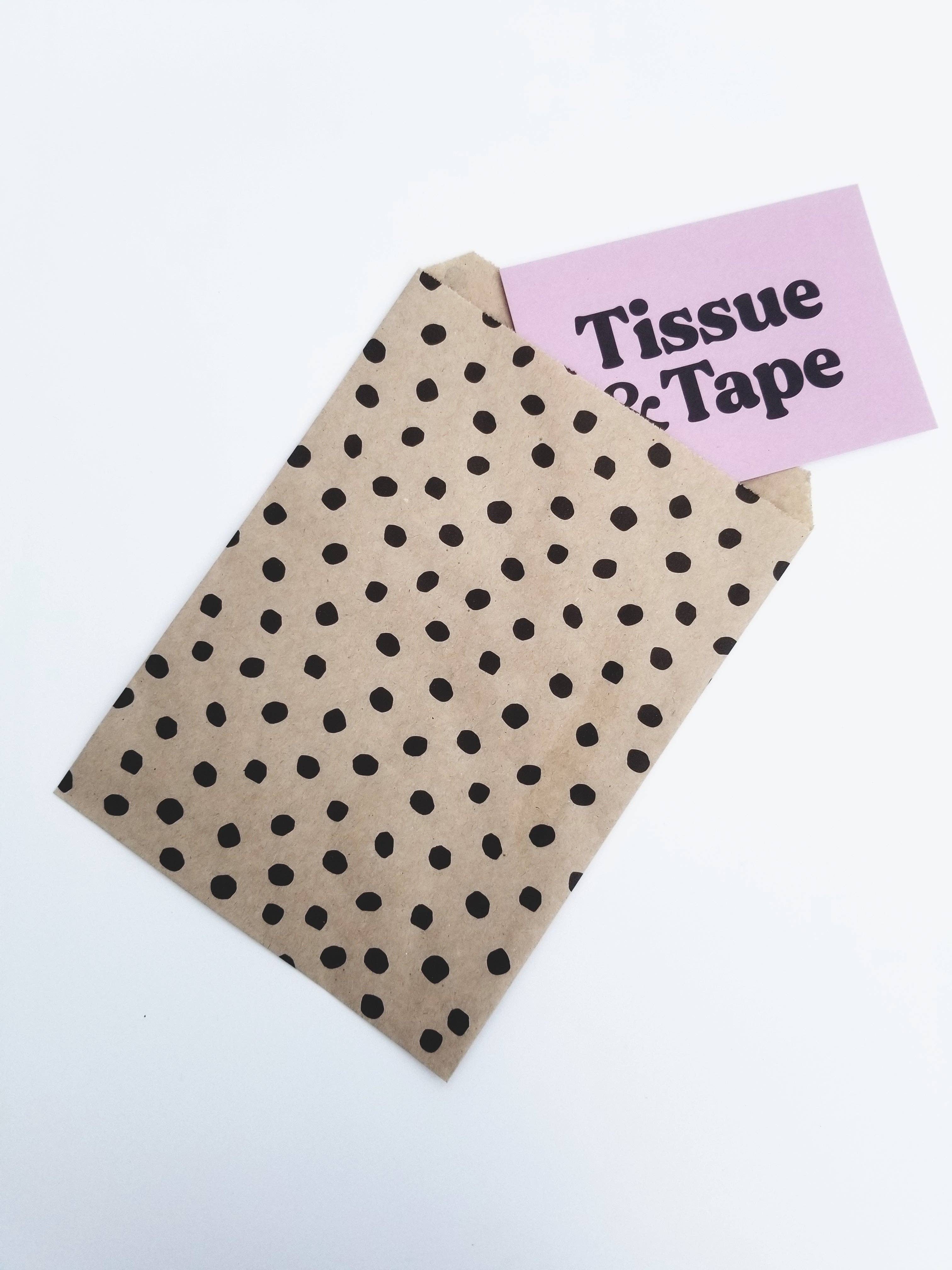 Tissue & Tape - Wholesale Gift Bag - Polka dot brown paper bags | Eco-friendly & Recyclable6