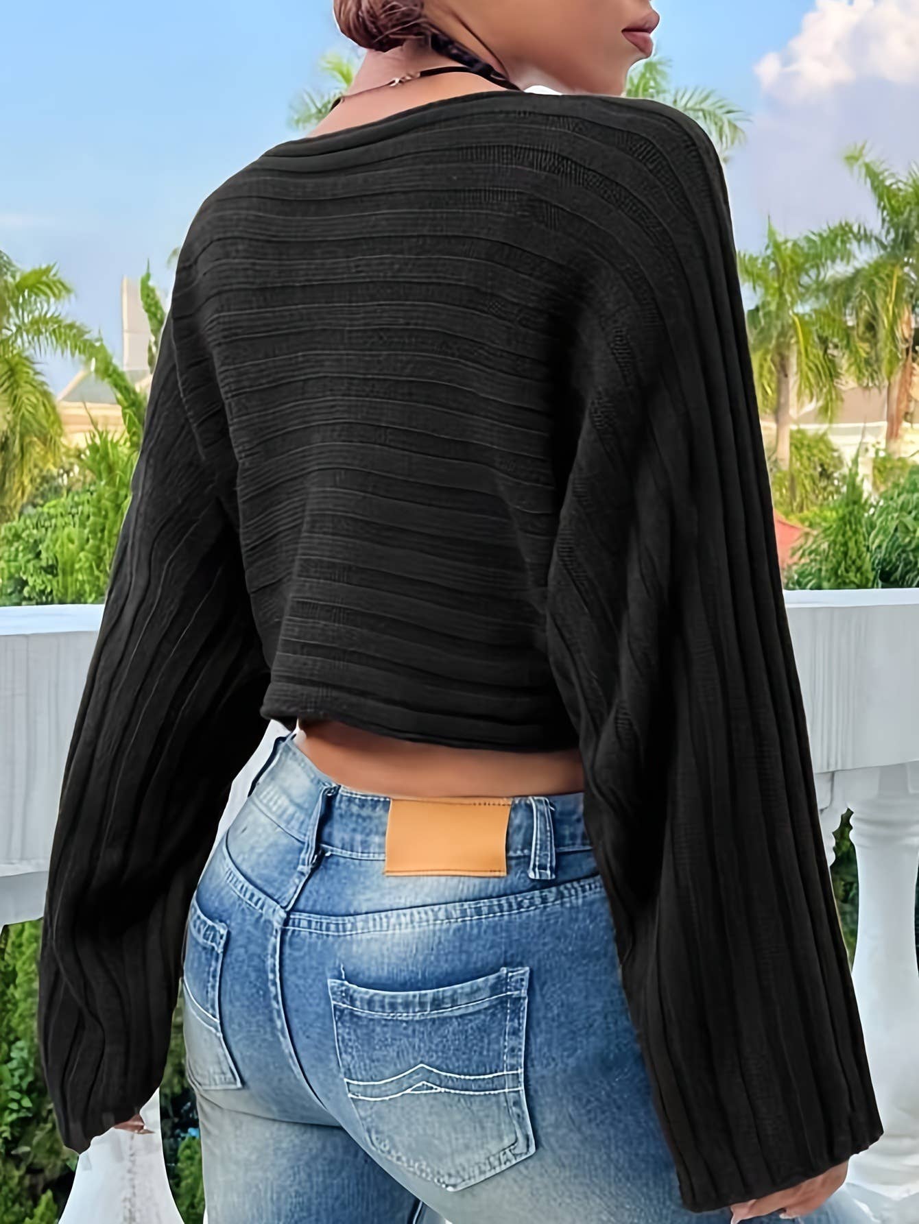 Lily Clothing - Wholesale Knit Sweater - Women's - Versatile solid color loose knitted sweater11