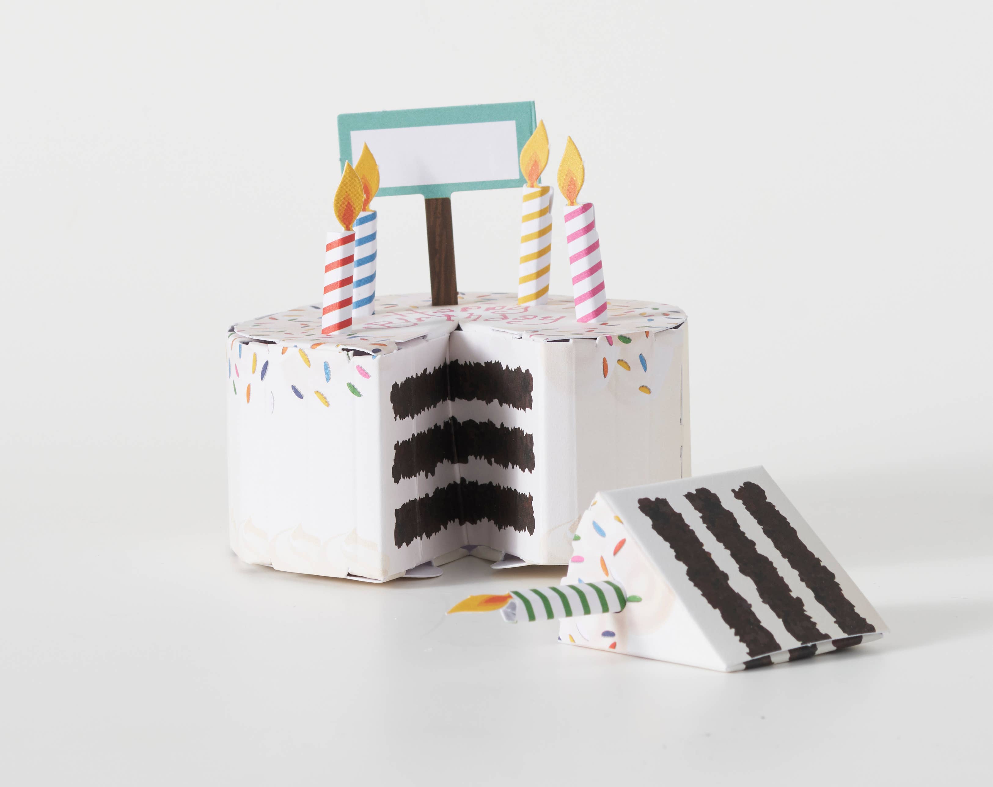 PaperMade - Wholesale Birthday Card - 3D Birthday Cake Greeting Card- Cake is the Answer!1