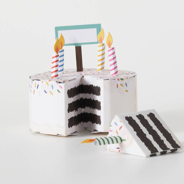 PaperMade - Wholesale Birthday Card - 3D Birthday Cake Greeting Card- Cake is the Answer!1