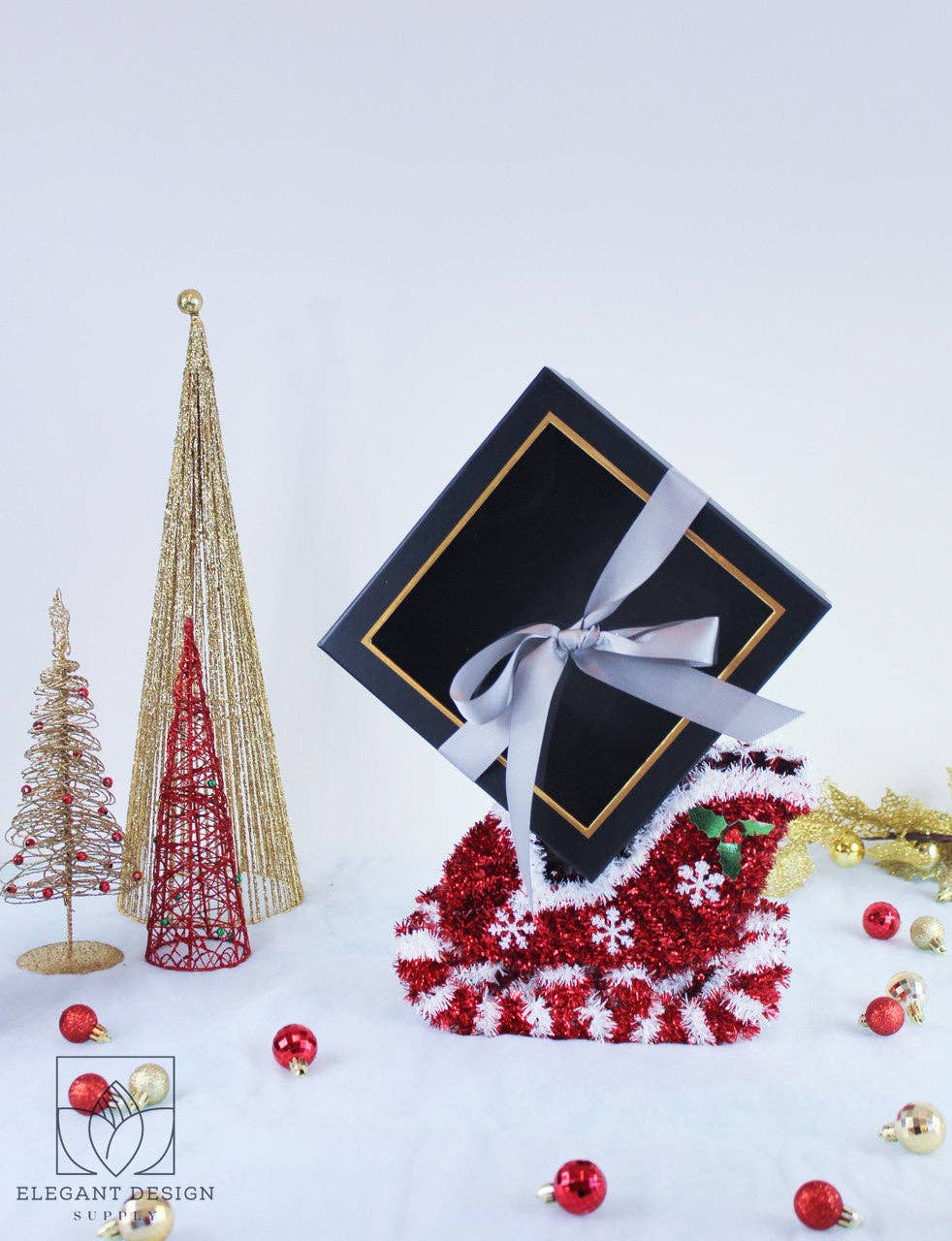 Elegant Design Supply – Caixa de presente por atacado – Caixa de Presente Quadrada com Tampa Transparente e Fita - Várias Cores - Para Arranjos de Flores/ Presentes / Morangos com Chocolate de Luxo1