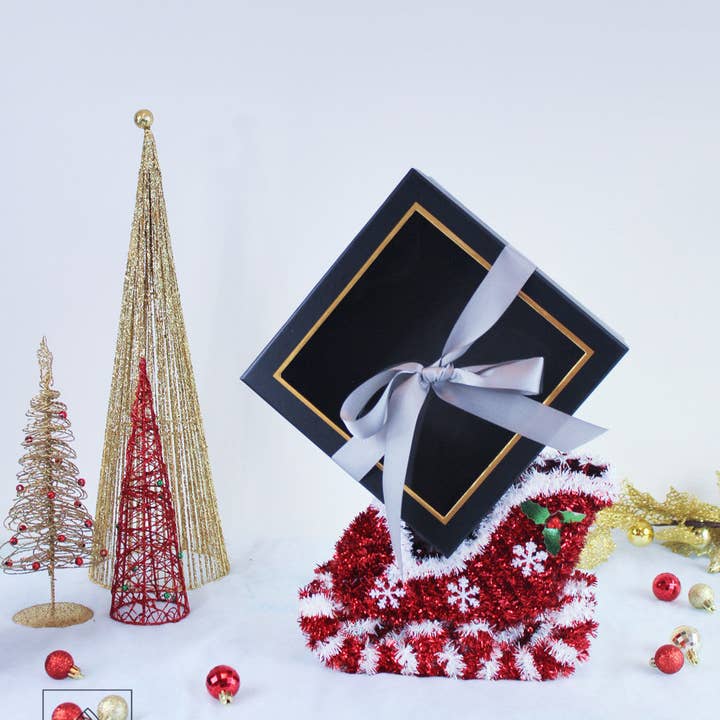 Elegant Design Supply - Wholesale Gift box - Square Gift Box with Clear Lid and Ribbon - Various Colors - For Luxury Flower/ Gift / Chocolate Strawberry Arrangements1