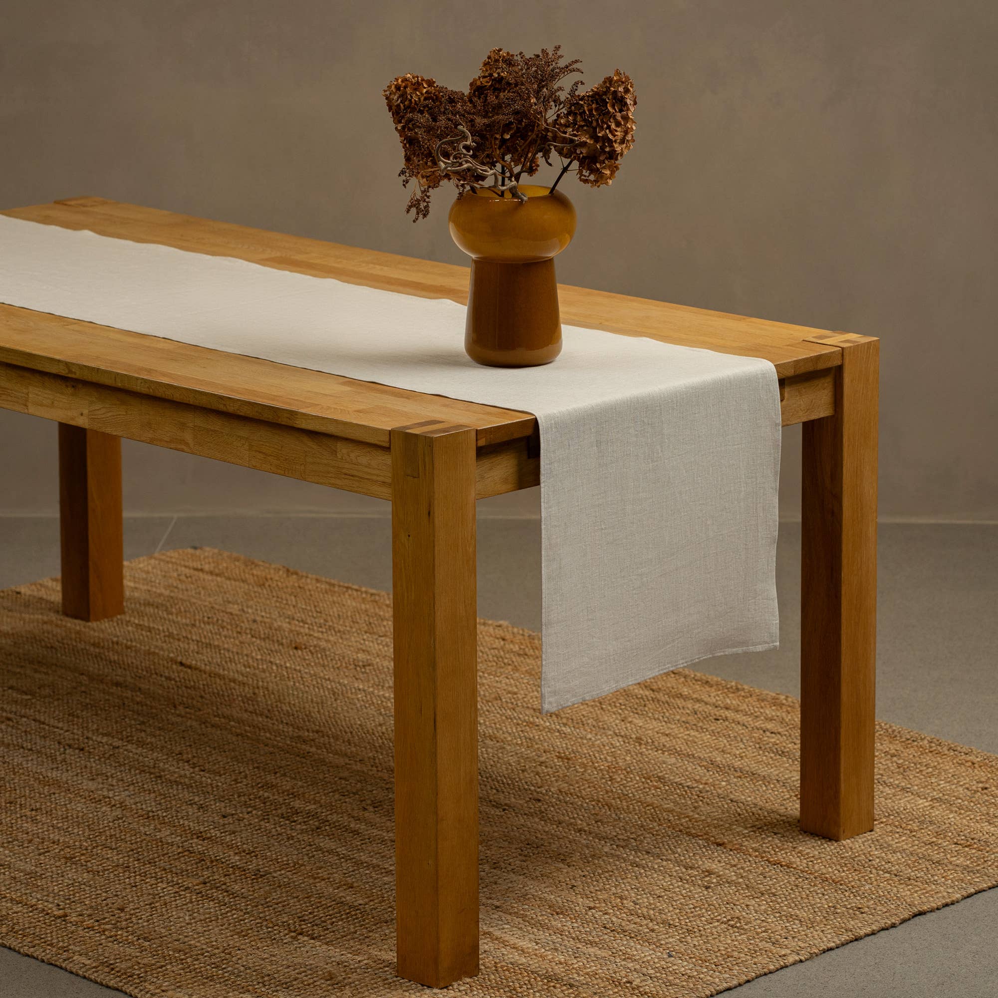 menique - Vente Chemins de table - Chemin de table en lin lavé naturel d'Europe6