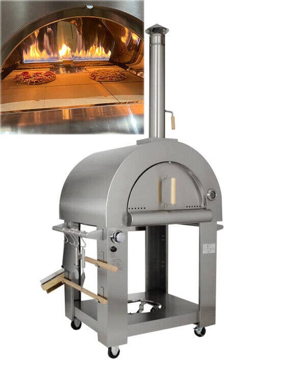 McGowan & Rutherford Ltd - Vendita all'ingrosso Utensile per barbecue - Forno per pizza da esterno in acciaio inox con accessori6