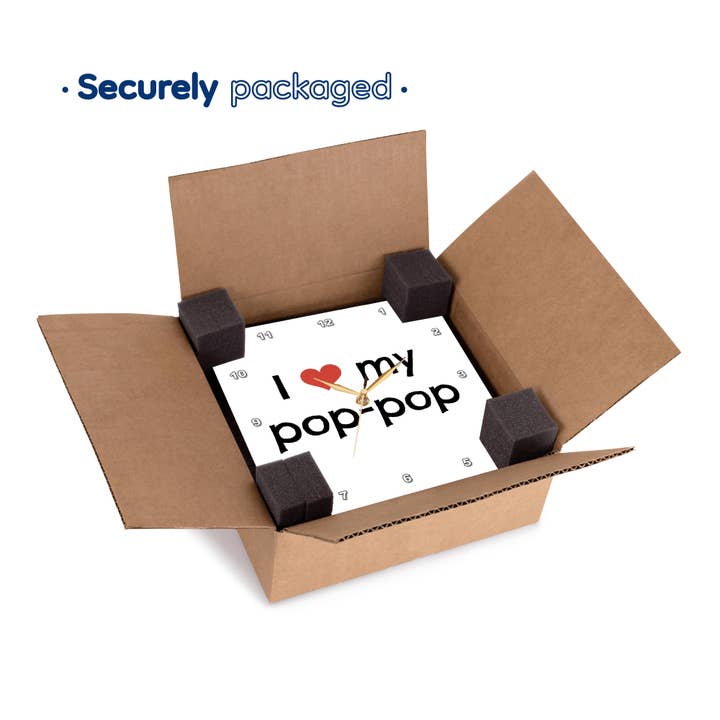 3dRose - Wholesale Muurklok - 3dRose, Ik hou van mijn opa, Wandklok4