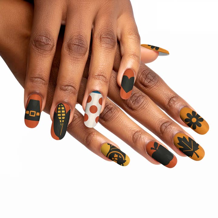 Uñas postizas negras de Acción de Gracias Blackberry Bliss para venta al por mayor de FYNE BODY