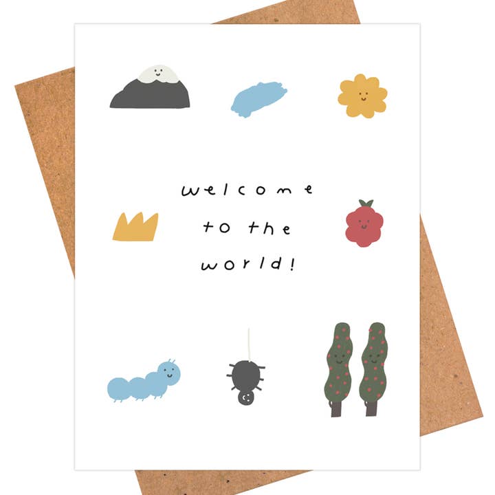 Bem-vindo ao mundo, novo cartão de bebé por atacado de iej studio
