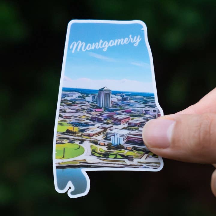 Autocollant Montgomery, AL pour la vente par Little Comfy Goods
