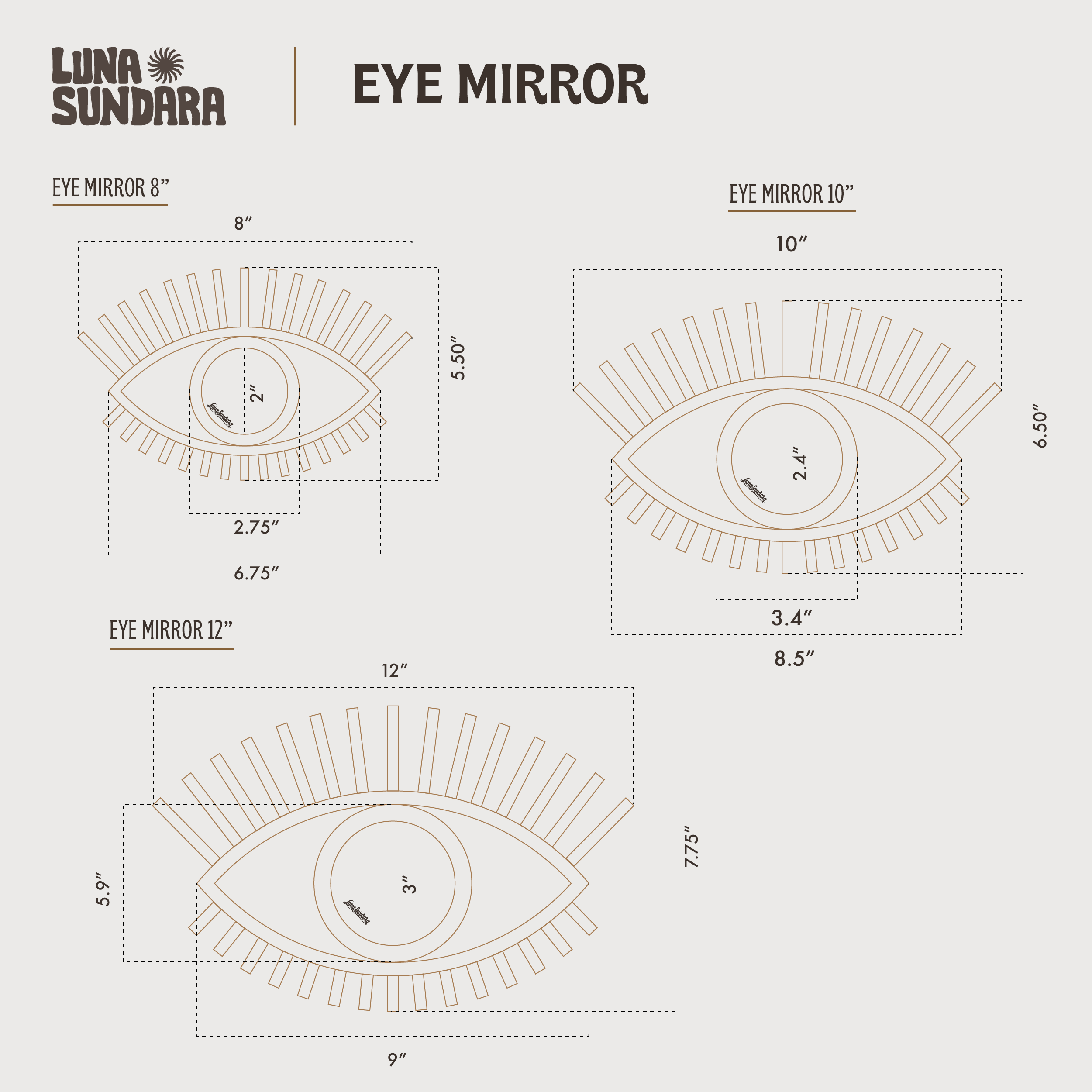 Luna Sundara - Wholesale Wall Mirror - Peruvian Wall Mirror - Eye3
