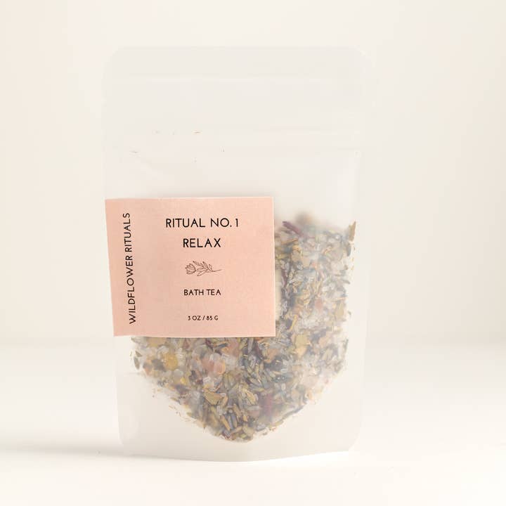 Wildflower Rituals - Wholesale Bath Soak/Milk - Ritual No. 1 Relax Botanical Bath Tea - Lavender Chamomile1