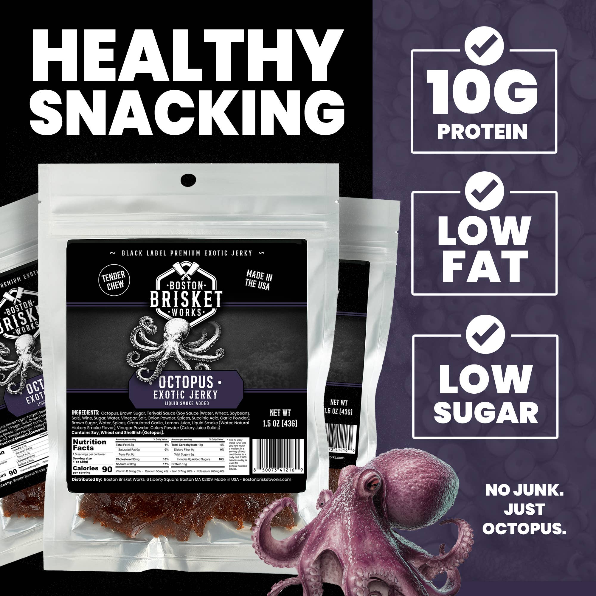 Boston Brisket Works – Jerky por atacado – Carne Seca Exótica "Carne Seca de Polvo"4