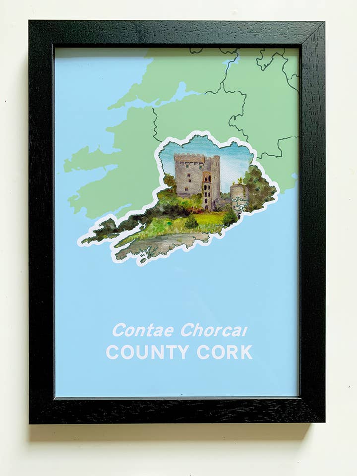 Impressão de Arte do Condado de Cork A4 | Castelo de Blarney por atacado de Clemence Prosen Art & Design