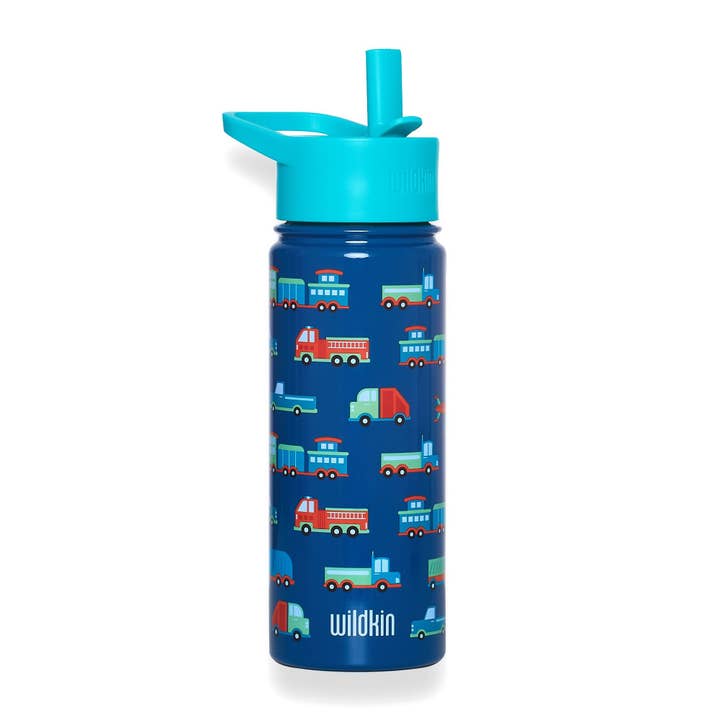 Wildkin - Wholesale Water Bottle - Transportation 18 oz Steel Water Bottle6