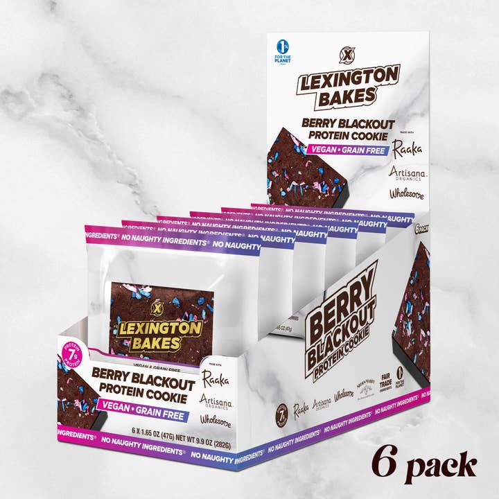 LEXINGTON BAKES - Wholesale Cookie - Berry Blackout Protein Cookies • 6 Pack2