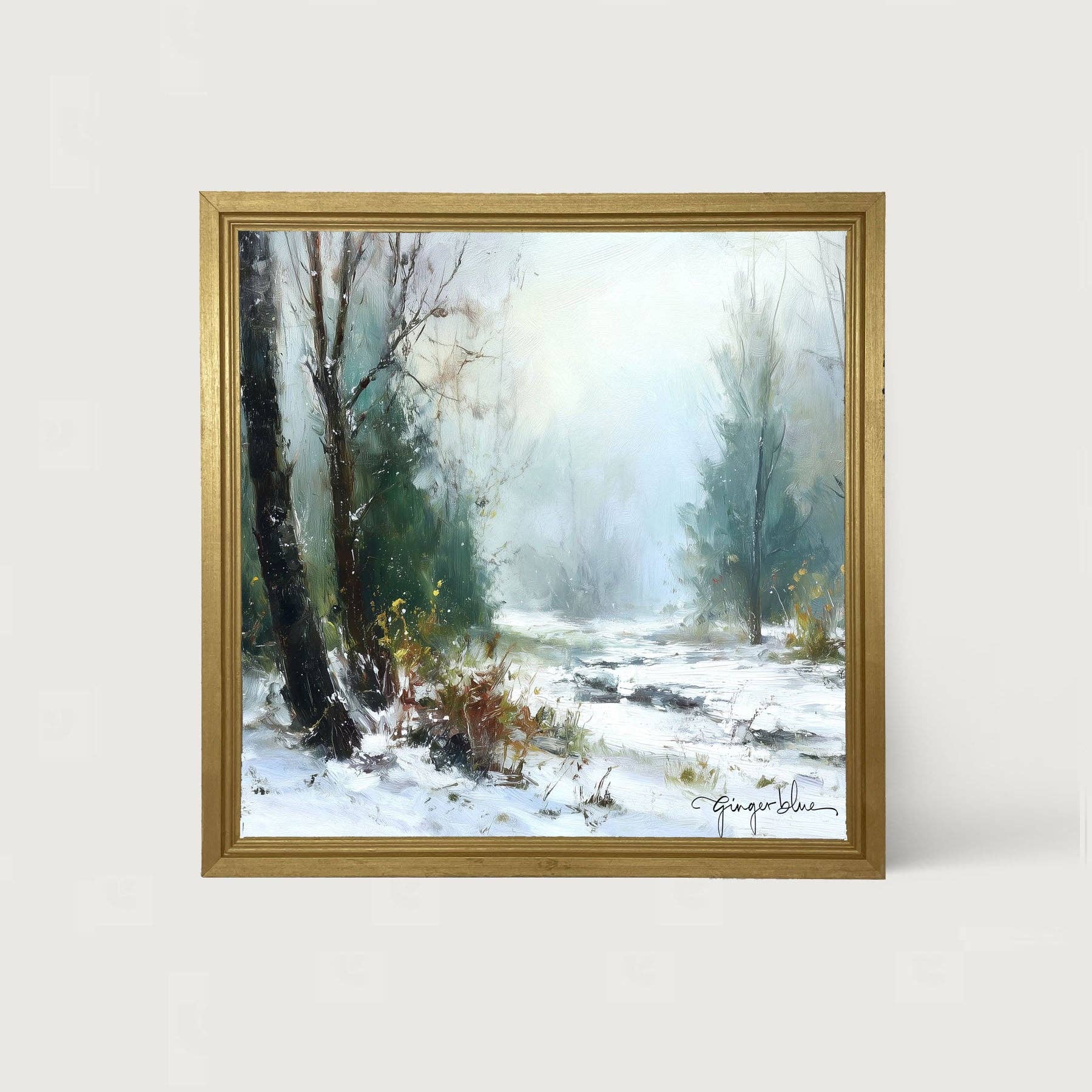 ginger blue - Wholesale Art Print - Snowy Forest14