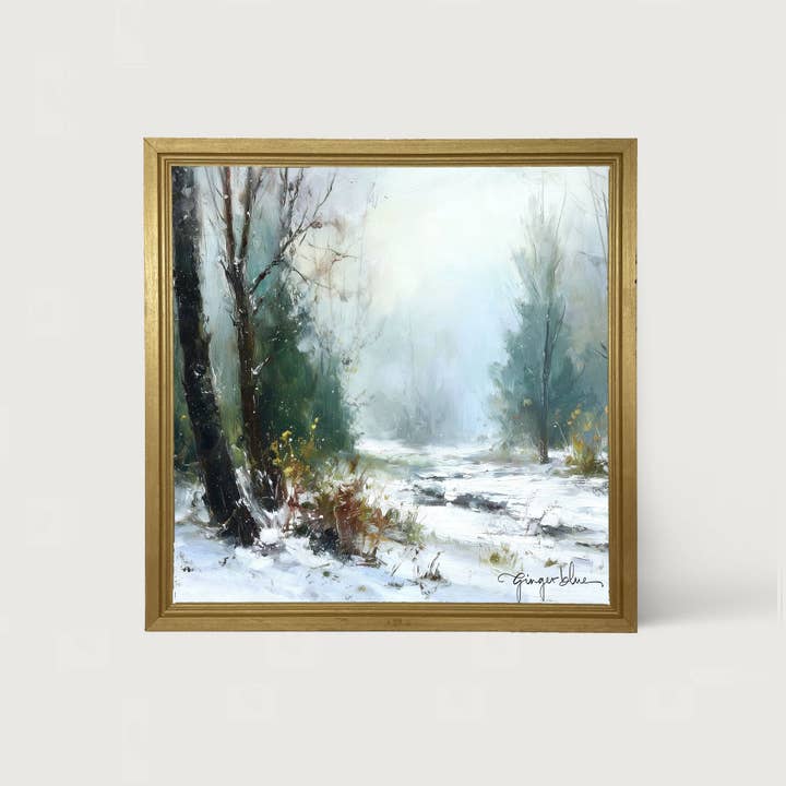 ginger blue - Wholesale Art Print - Snowy Forest14