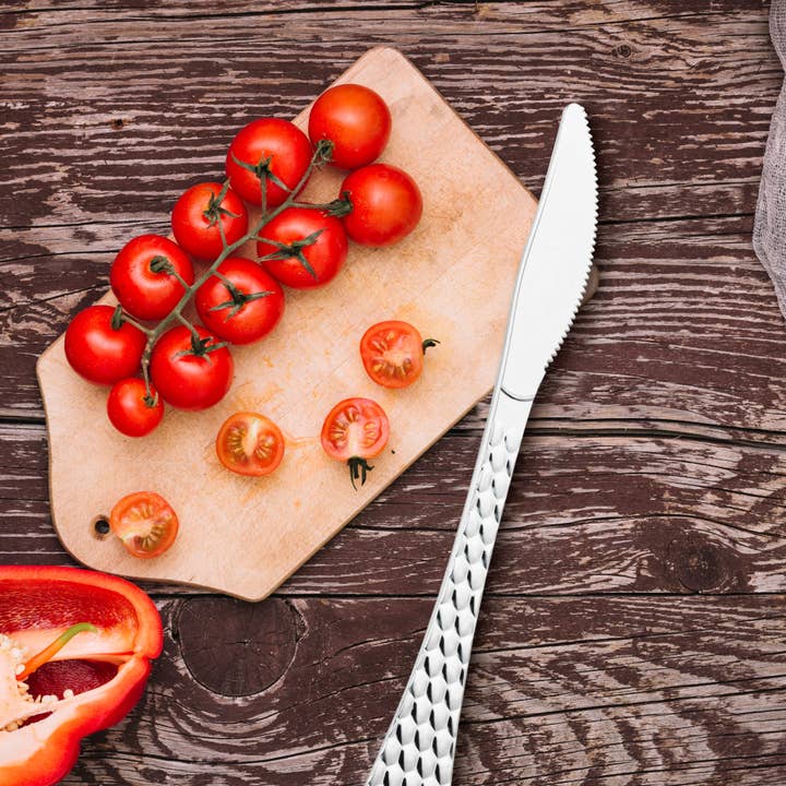 Smarty had a Party - Wholesale Disposable Tableware Pack - Shiny Silver Glamour Cutlery Plastic Knives - 24 pcs7