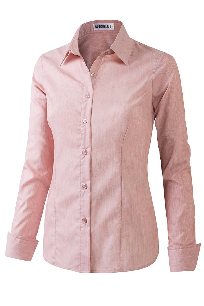 NINEXIS - Vente Chemise à col boutonné – femme - CWTDSL028_Chemises à col boutonné à manches longues55