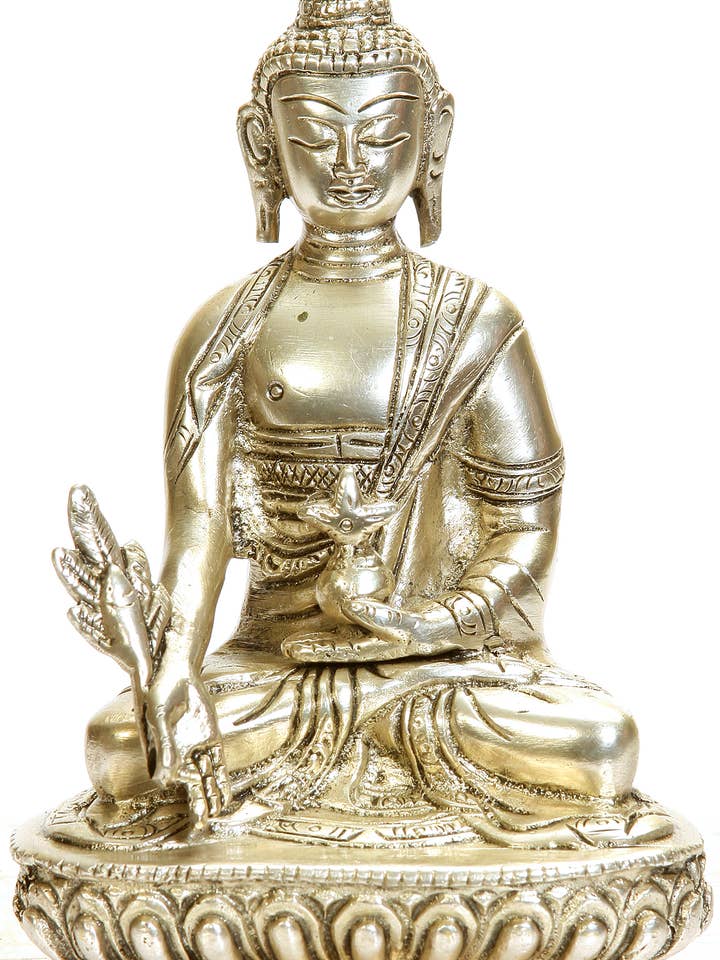 Le Dharma de la guérison | Fait main | Sculpture en laiton pour la vente par Exotic India Art