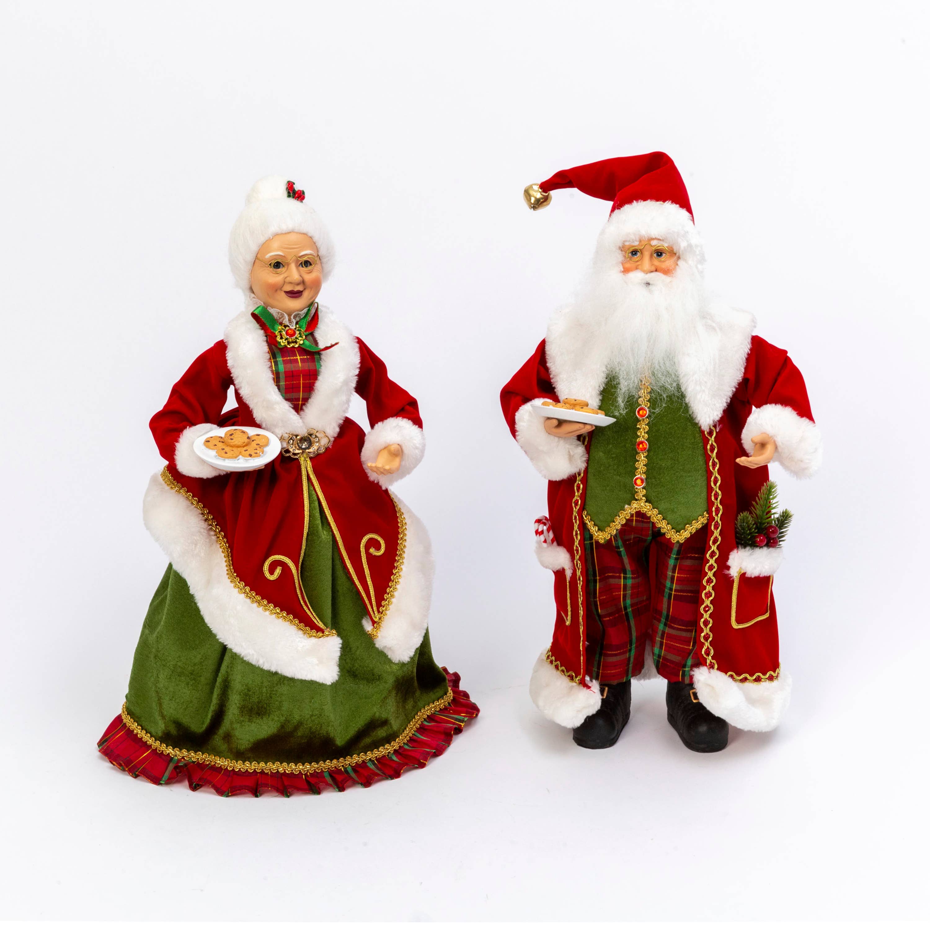 The Gerson Companies - Wholesale Christmas Decoration - Promos The Gerson Company 18"H Polyester Mr. & Mrs. Clau