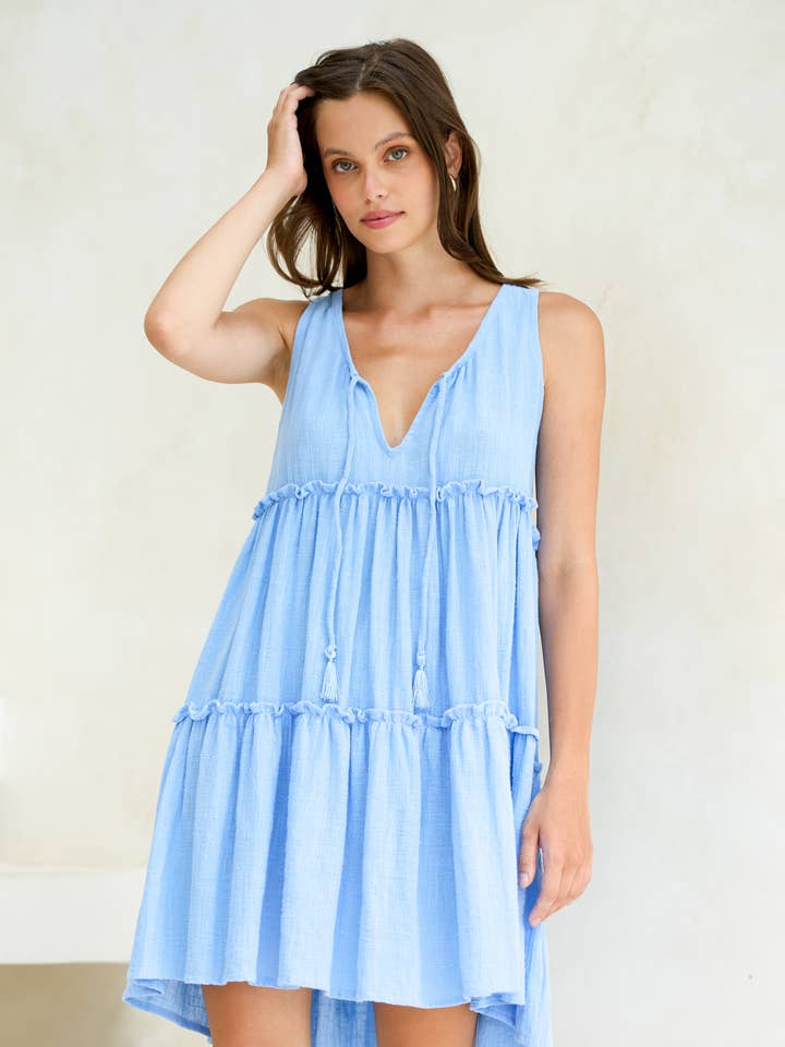 Ariella Tunic Dress Delph for wholesale by Lusana