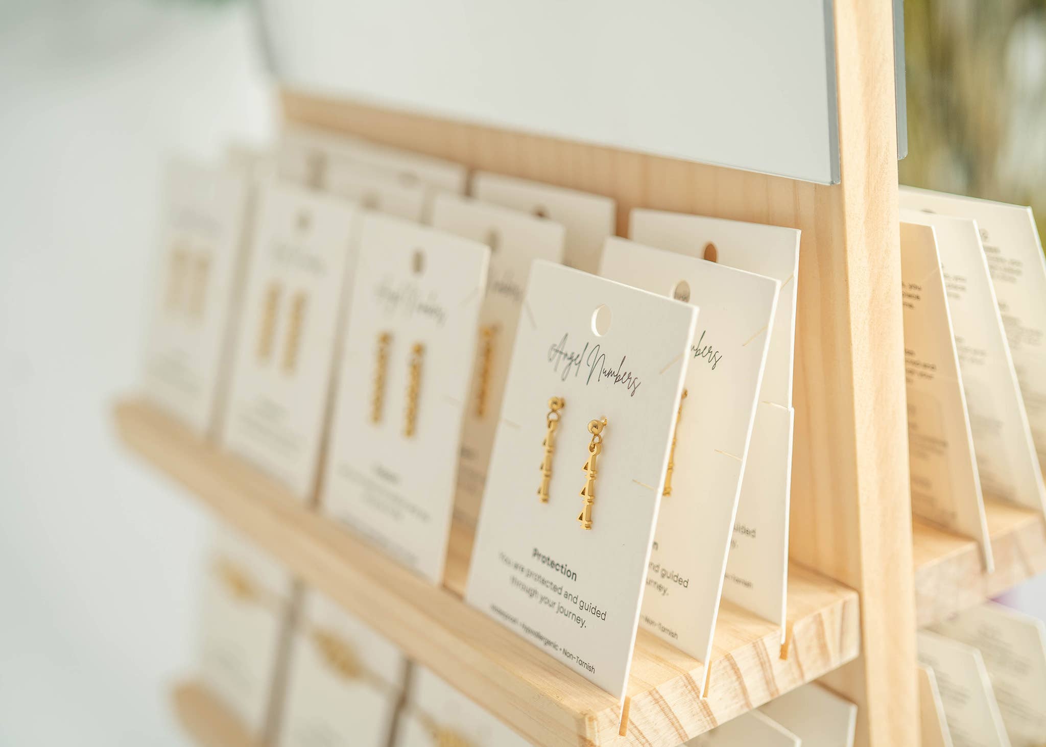 WJW – Suporte de joias e exposição por atacado – Cartões de Exibição de Números de Anjo (Colares, Brincos, Pulseiras)4