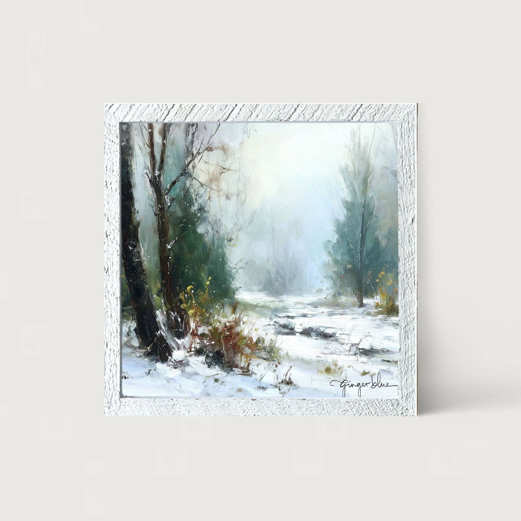 ginger blue - Wholesale Art Print - Snowy Forest13