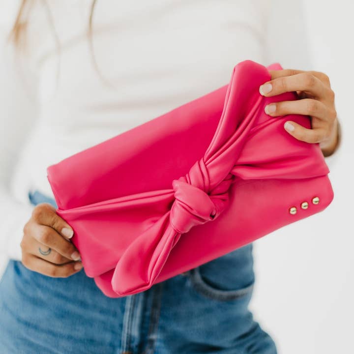 Pretty Simple - Wholesale Clutch Bag - Women's - Billie Bow Clutch Crossbody Bag Wholesale6
