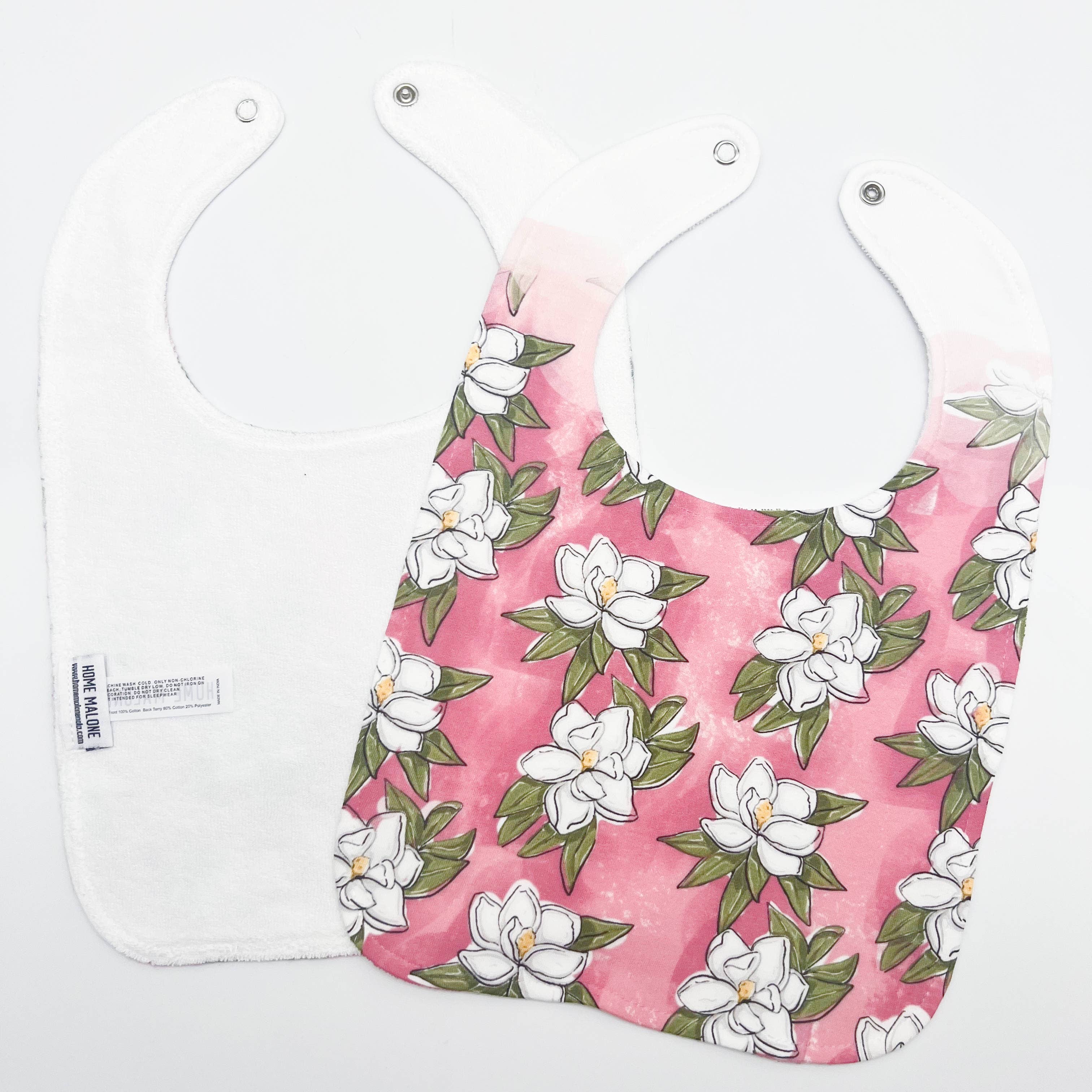 Home Malone - Wholesale Bib - Baby - Magnolia Baby Bib - Pink Floral Girl Arrival Birthday Gift2