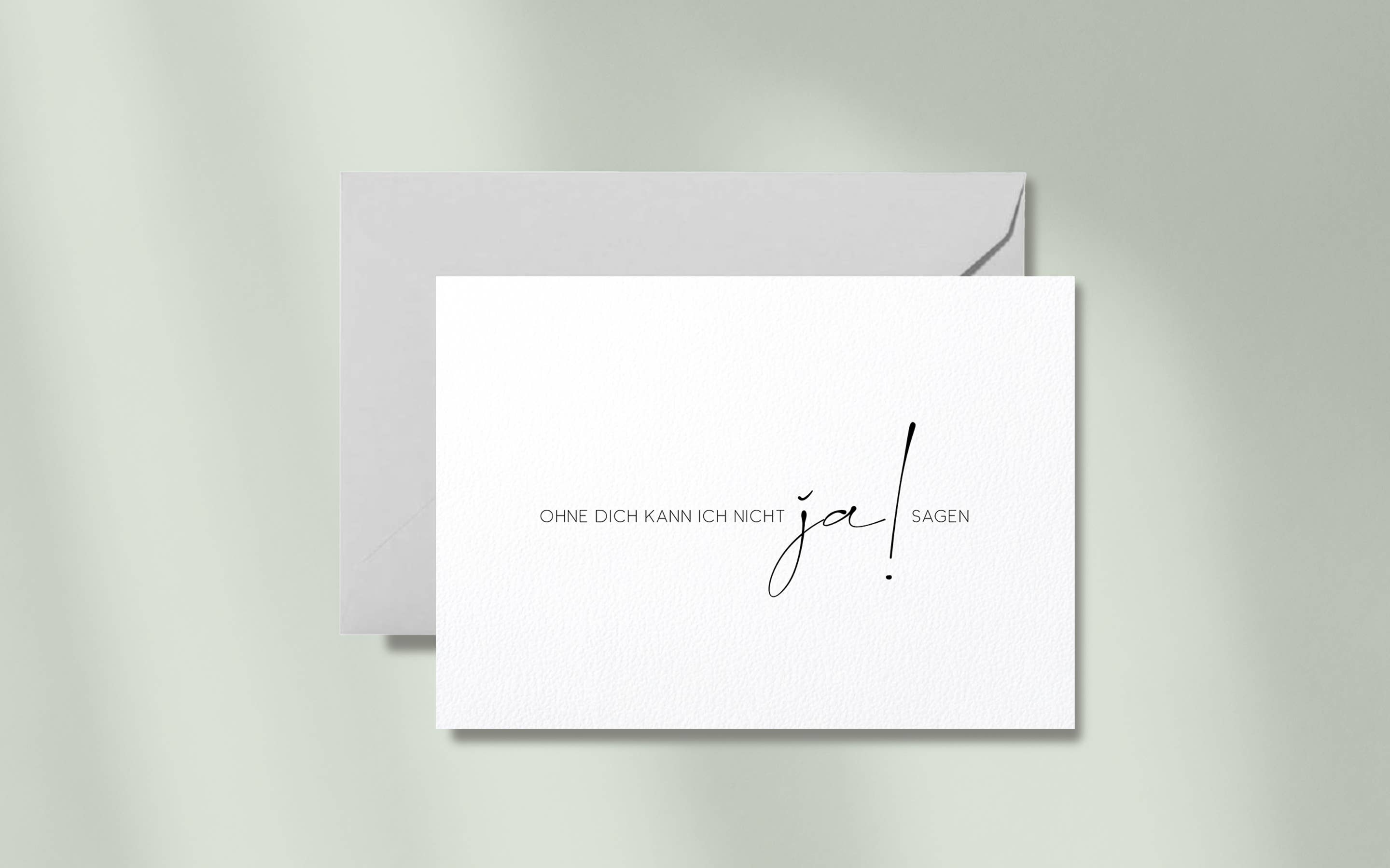 Debblschebbl Design Studio - Wholesale Wedding Card - I Can't Say Yes Without You | Card with Envelope0