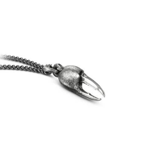 Small Craw Claw Necklace - Silver for wholesale by Lost Apostle