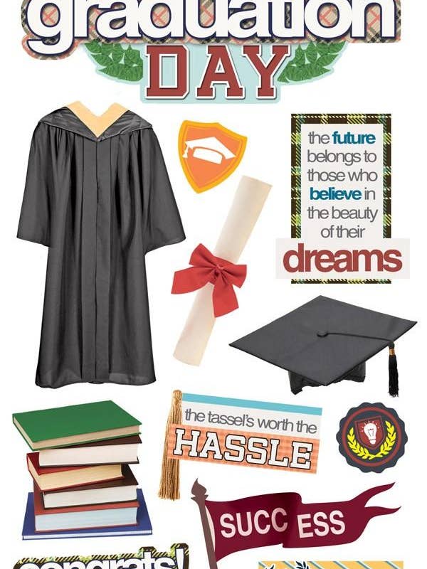 Graduation Day Dimensional Stickers for wholesale by Paper House Productions