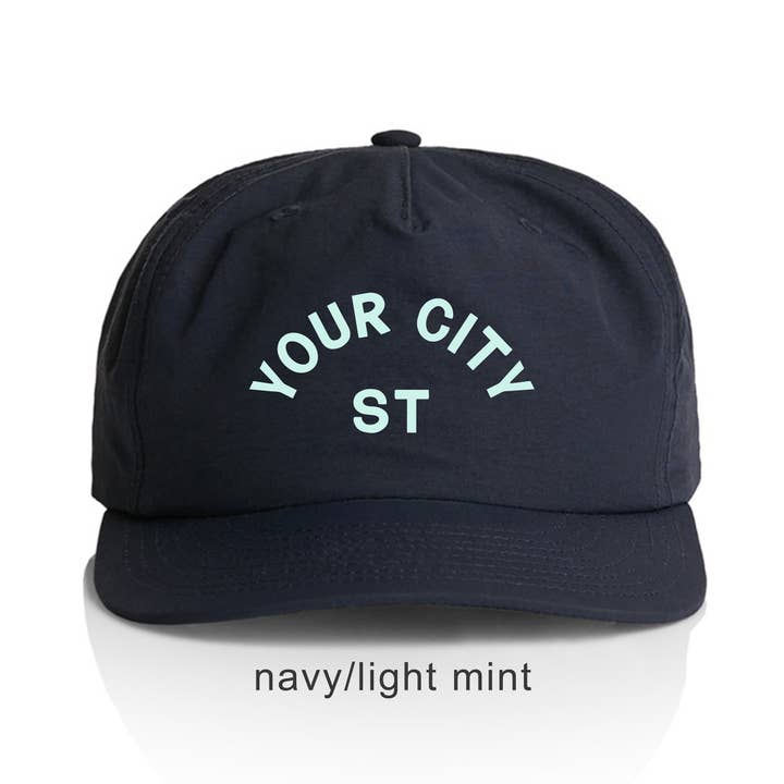 Endless August Supply Co. - Vente Casquette à visière plate – unisexe - Chapeau en nylon personnalisé Arch City | Chapeau avec nom | Chapeau de ville25