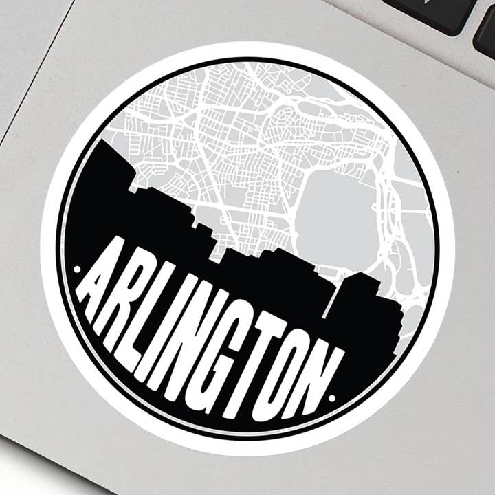 Adesivo de vinil do mapa Arlington Virginia | Várias cores por atacado de Paperfinch Design