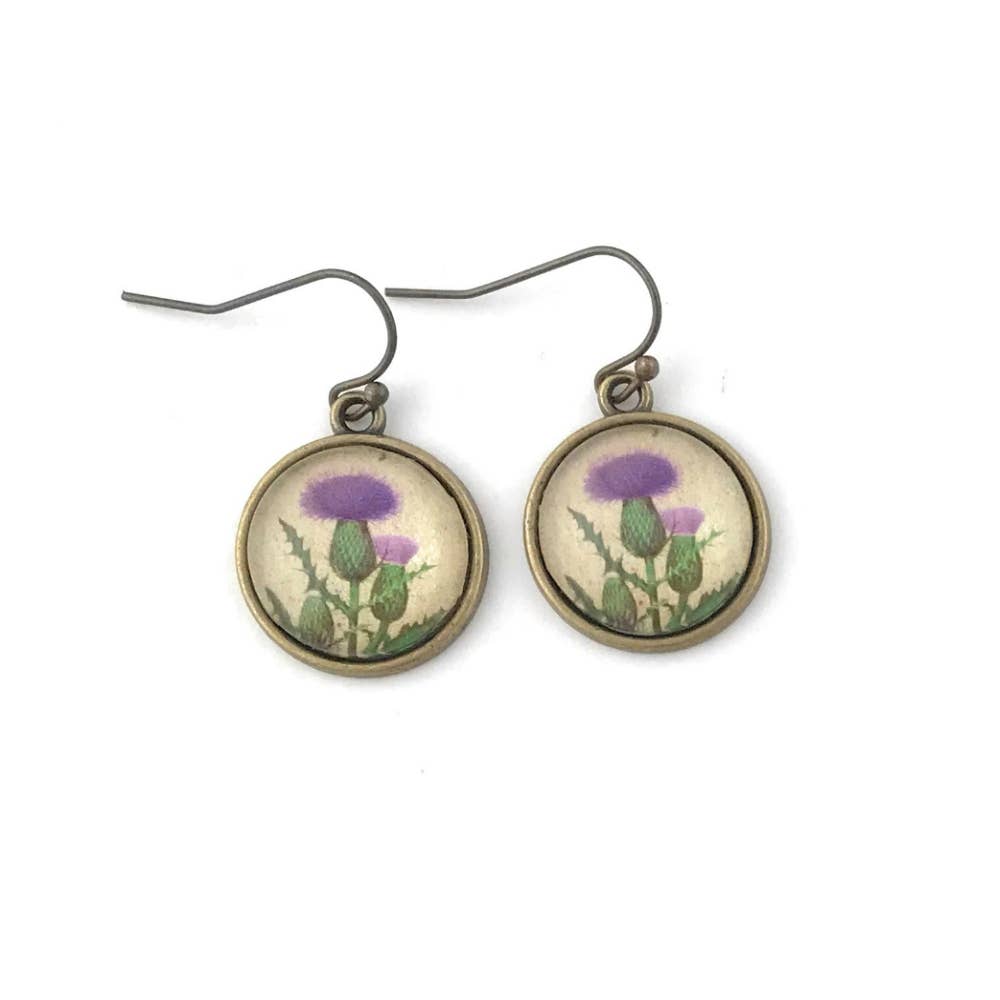 Fern & Filigree - Wholesale Dangle Earrings - Scottish Thistle Earrings