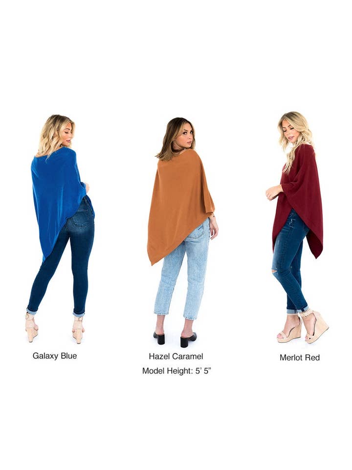 Viverano Organics - Wholesale Poncho - Women's - Women's Eco-Chic Poncho Sweater Knit Pullover (Organic)2