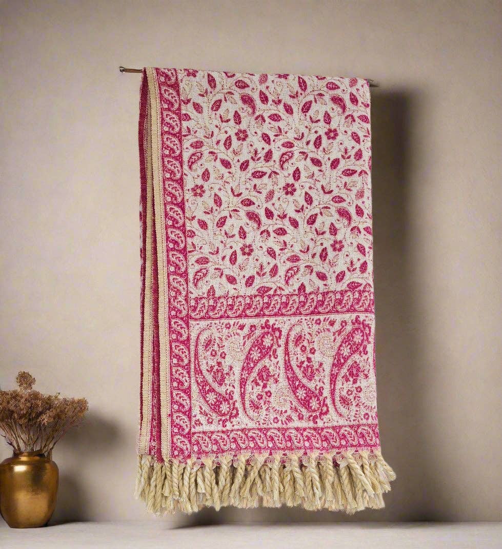 Tibet Handicrafts LLC - Wholesale Throw Blanket - The Pink Life Shawl2