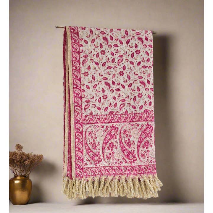 Tibet Handicrafts LLC - Wholesale Throw Blanket - The Pink Life Shawl2