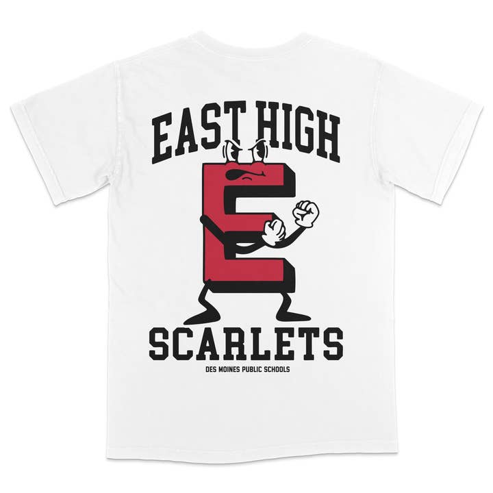 Room 1021 - Wholesale Screen Printed T-Shirt - Unisex - Des Moines East Vintage Mascot Tee