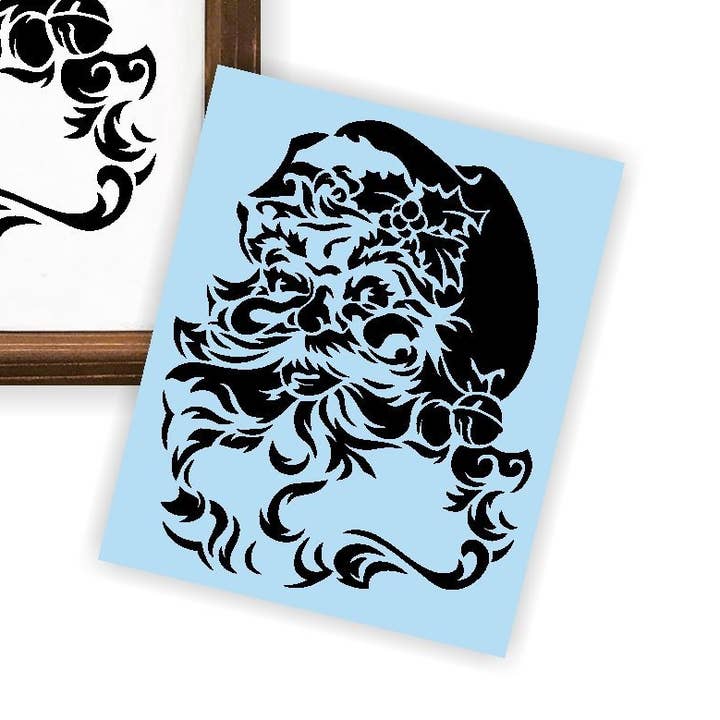 Barn Star Painting - Wholesale Stencil/Craft Die - Santa Face Head Stencil0