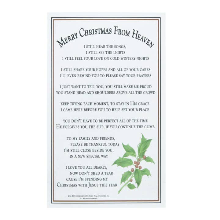 Merry Christmas From Heaven Bookmark for wholesale by Merry Christmas From Heaven