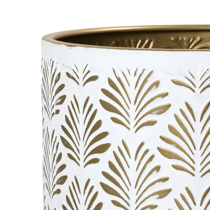 Aspire Home Accents - Wholesale Trashcan/Trash Bin - Carmina Modern Wastebasket with Gold Metal Base (Set of 2)1