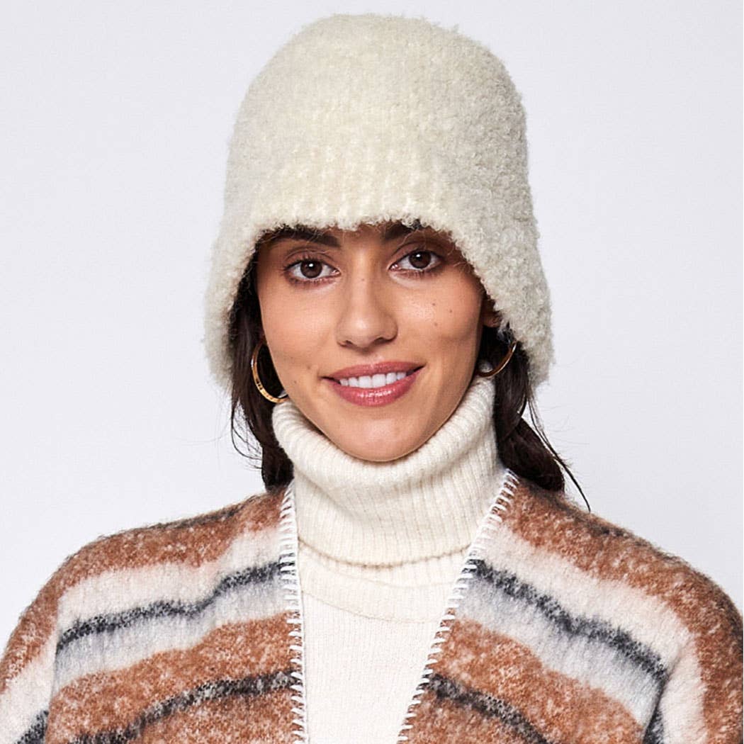 Fashion City - Wholesale Bucket Hat - Women's - Super Soft and Fuzzy Solid Bucket Hat11