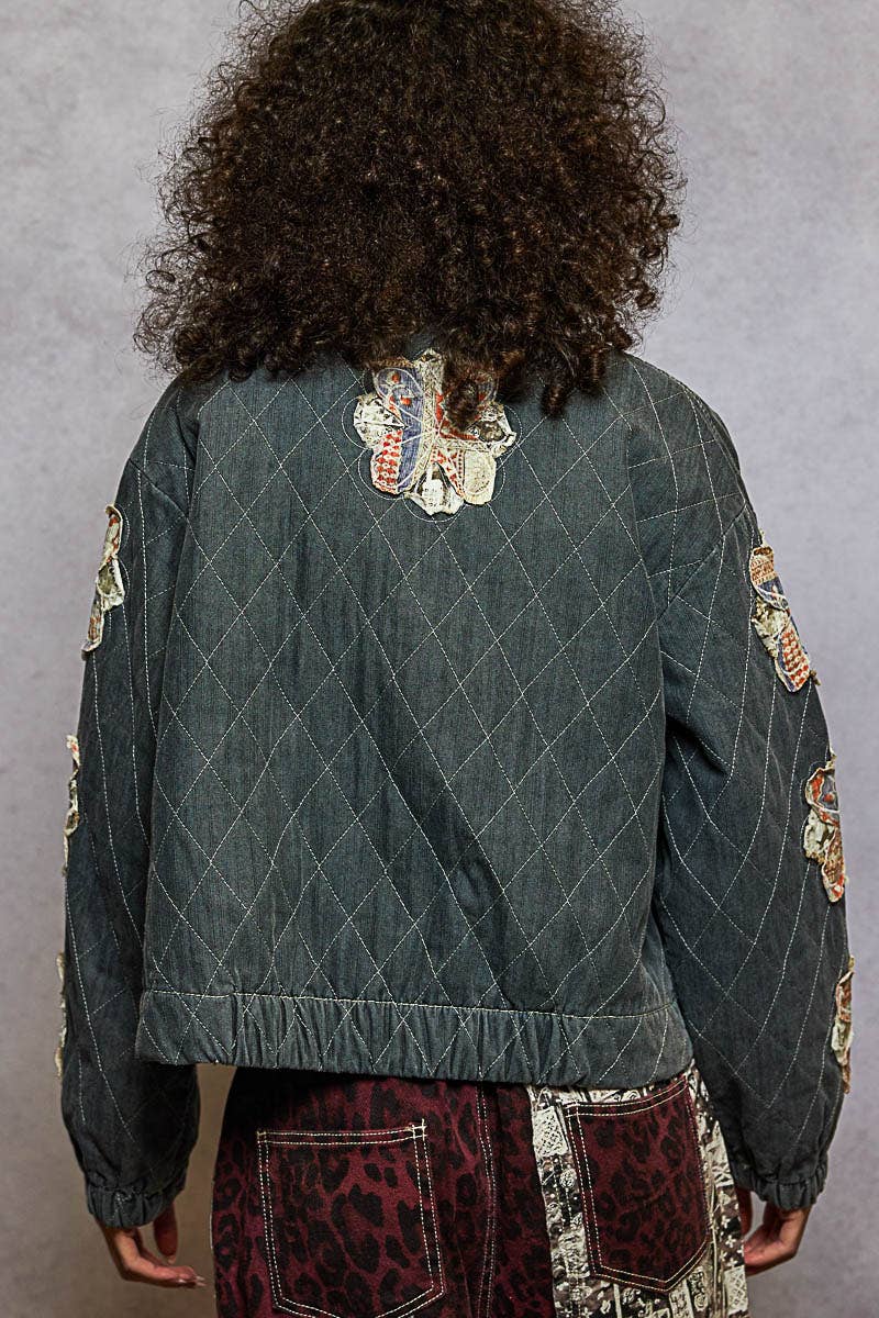 Pol Clothing - Wholesale Jacket - Women's - Mock neck balloon sleeve oversized fit quilted Jacket25