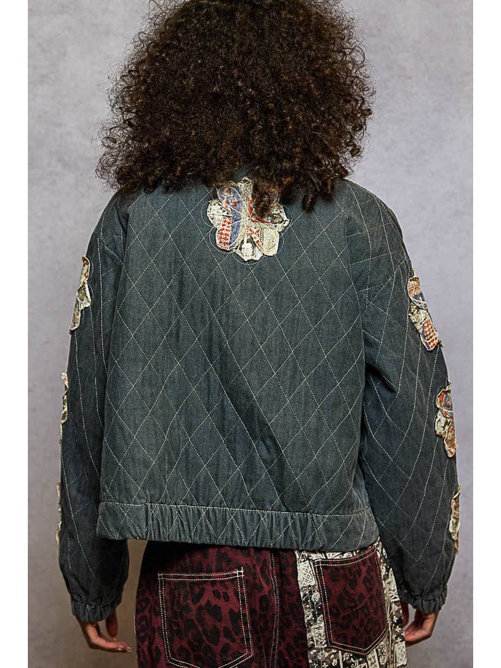 Pol Clothing - Wholesale Jacket - Women's - Mock neck balloon sleeve oversized fit quilted Jacket25